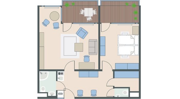 2,5-Zimmer-Wohnung mit 77 Quadratmetern 2,5-Zimmer-Wohnung mit 77 Quadratmetern