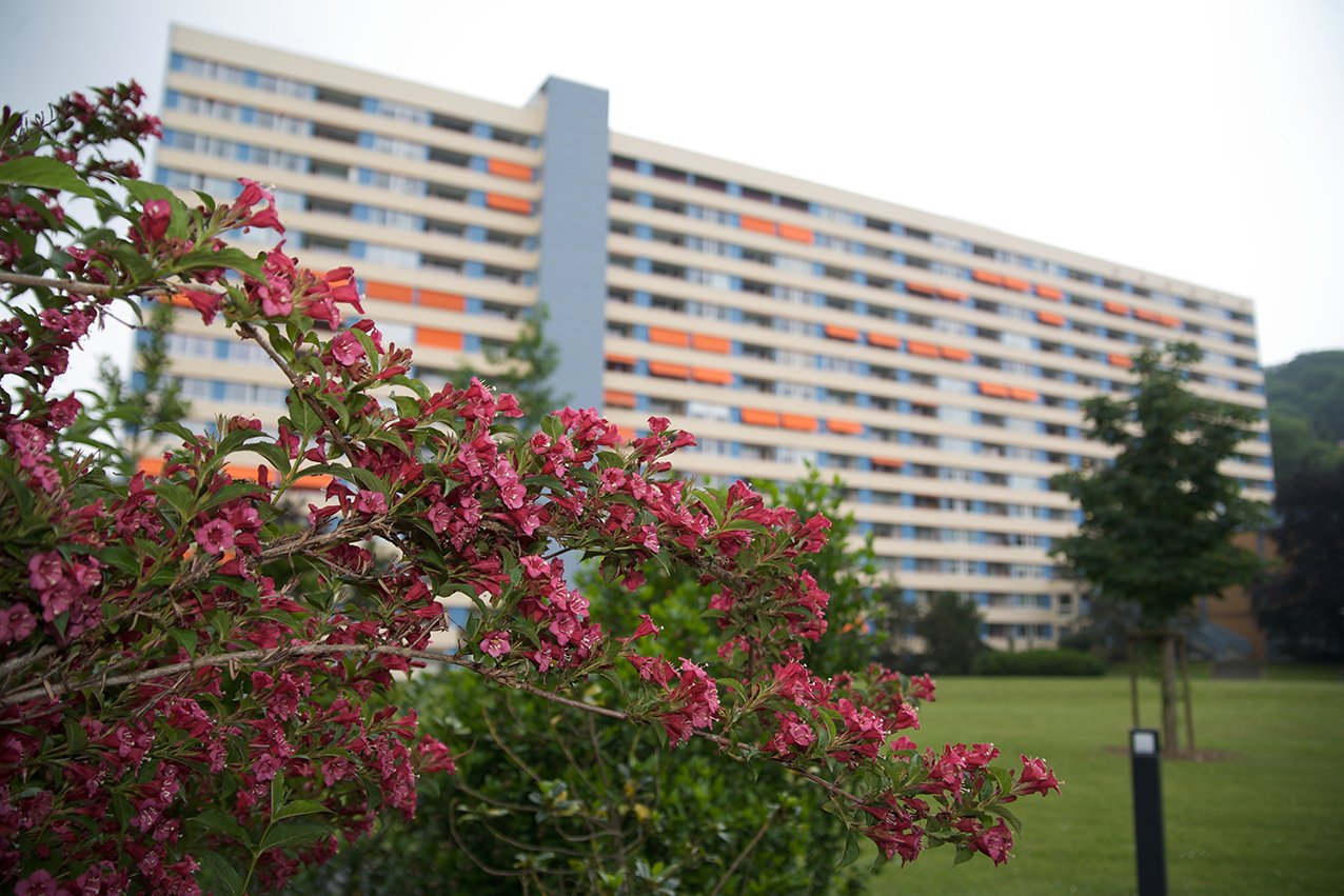 Umgeben von viel Grün liegt das Augustinum verkehrsgünstig am Stadtrand von Bad Neuenahr. Umgeben von viel Grün liegt das Augustinum verkehrsgünstig am Stadtrand von Bad Neuenahr.