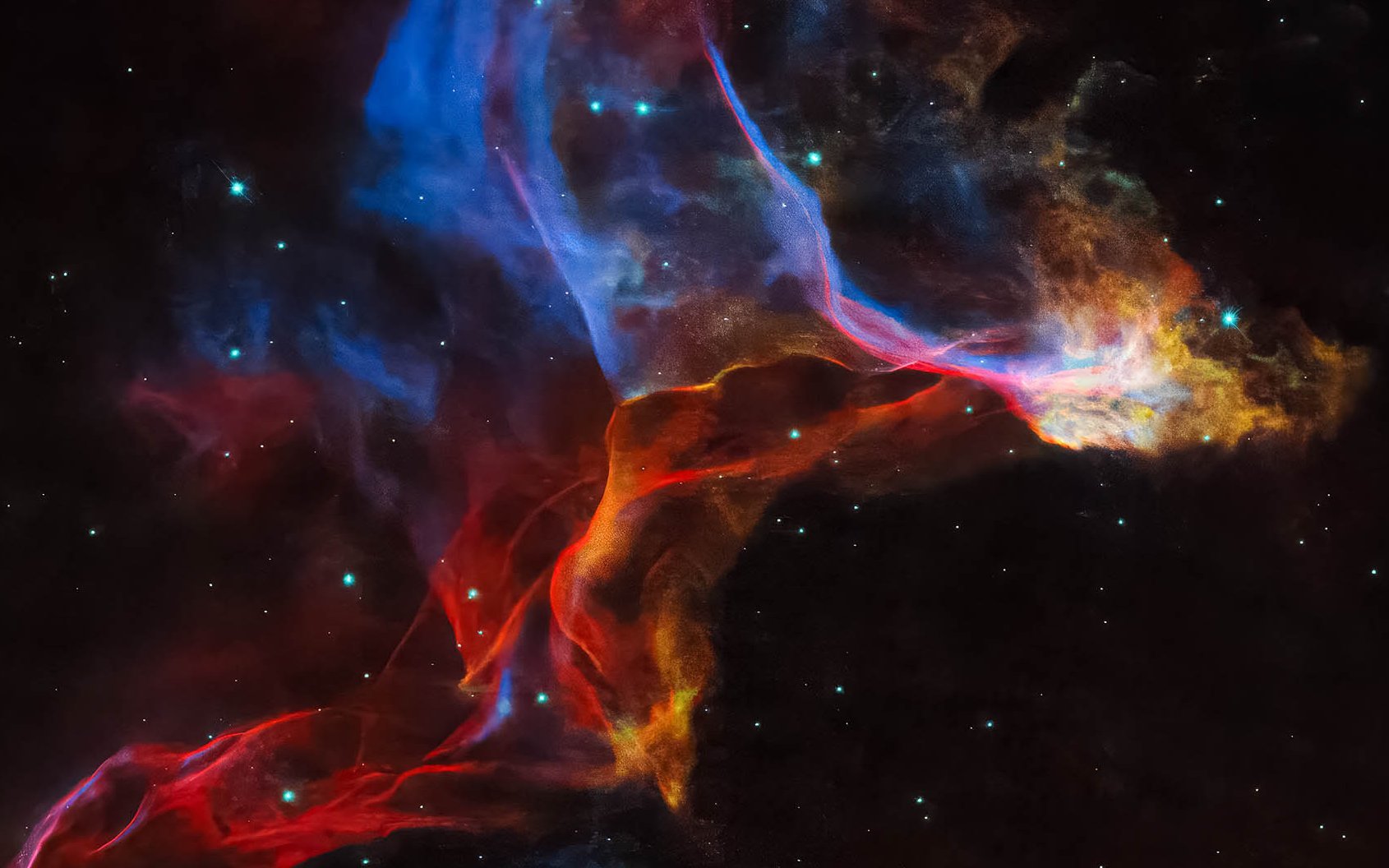 Schleiernebel Supernova aufgenommen vom Weltraumteleskop Hubble