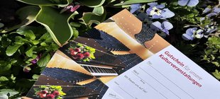 Gutscheine für Kulturveranstaltungen Gutscheine und grüner Hintergrund