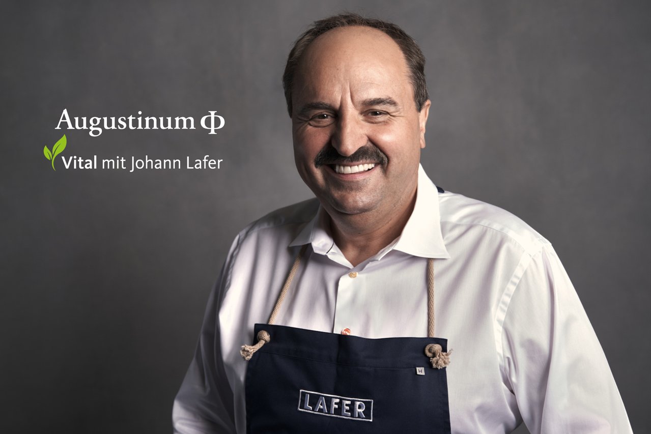 Augustinum Vital Johann Lafer Johann Lafer mit dem Augustinum Vital mit Johann Lafer Logo
