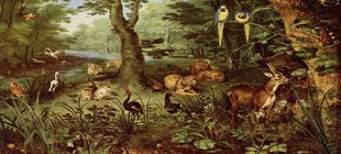 Bildausschnitt "Das Paradies" von Brueghel