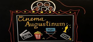 Film über Hildegard Knef Zeichnung mit Schriftzug Cinema Augustinum