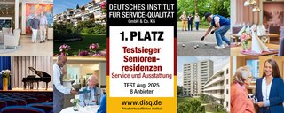 Ausgezeichnet: Augustinum ist Testsieger 2025 Ausgezeichnet: Augustinum ist Testsieger 2025