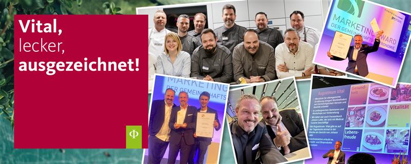 Augustinum Vital, Lecker, Ausgezeichnet! Titelbild Marketingaward: Vital, lecker, ausgezeichnet!