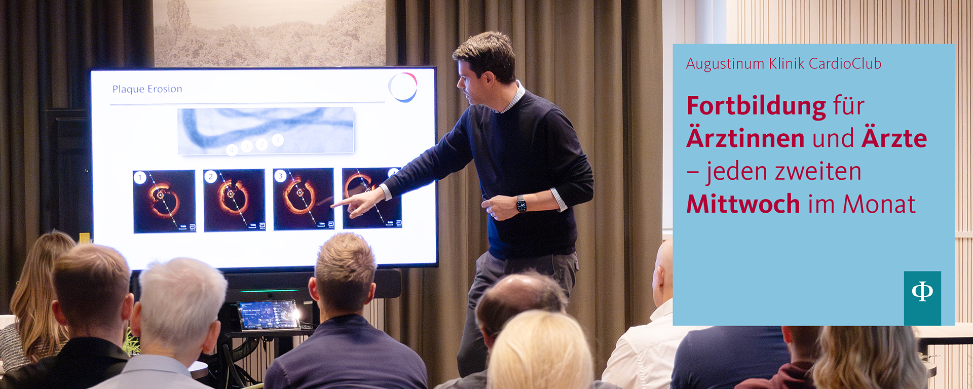 Augustinum Klinik CardioClub Augustinum Klinik CardioClub: Fortbildung für Ärztinnen und Ärzte - jeden zweiten Mittwoch im Monat