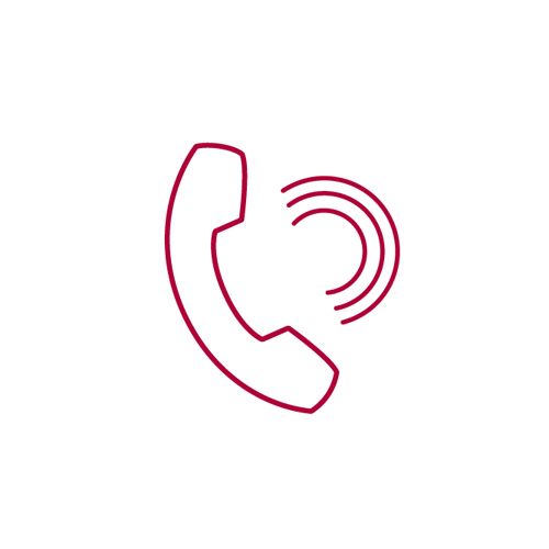 Stationäre Aufnahme und Belegungsmanagement Piktogramm eines Telefons