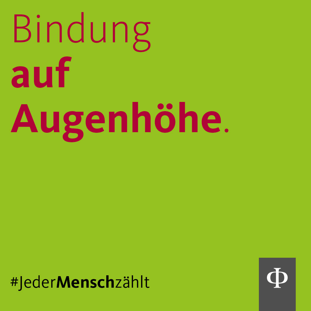 Bindung auf Augenhöhe. Bindung auf Augenhöhe.