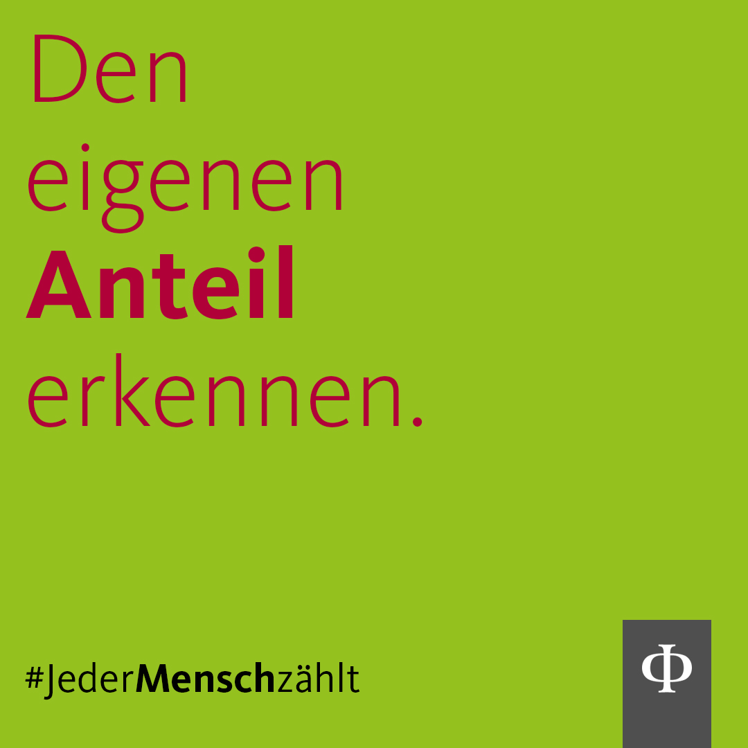 Den eigenen Anteil erkennen. Den eigenen Anteil erkennen.