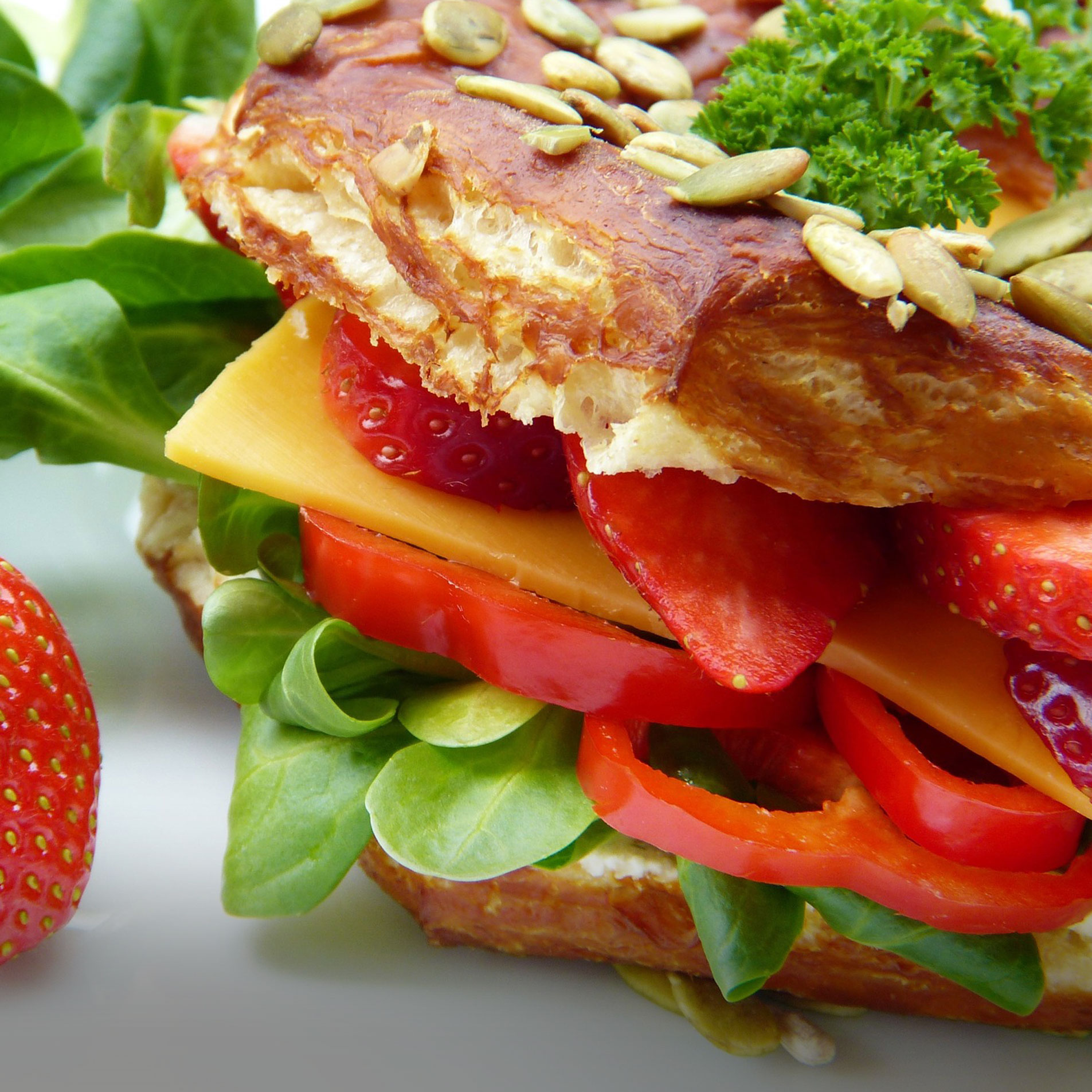 Sandwich Brotzeit im Pausenverkauf