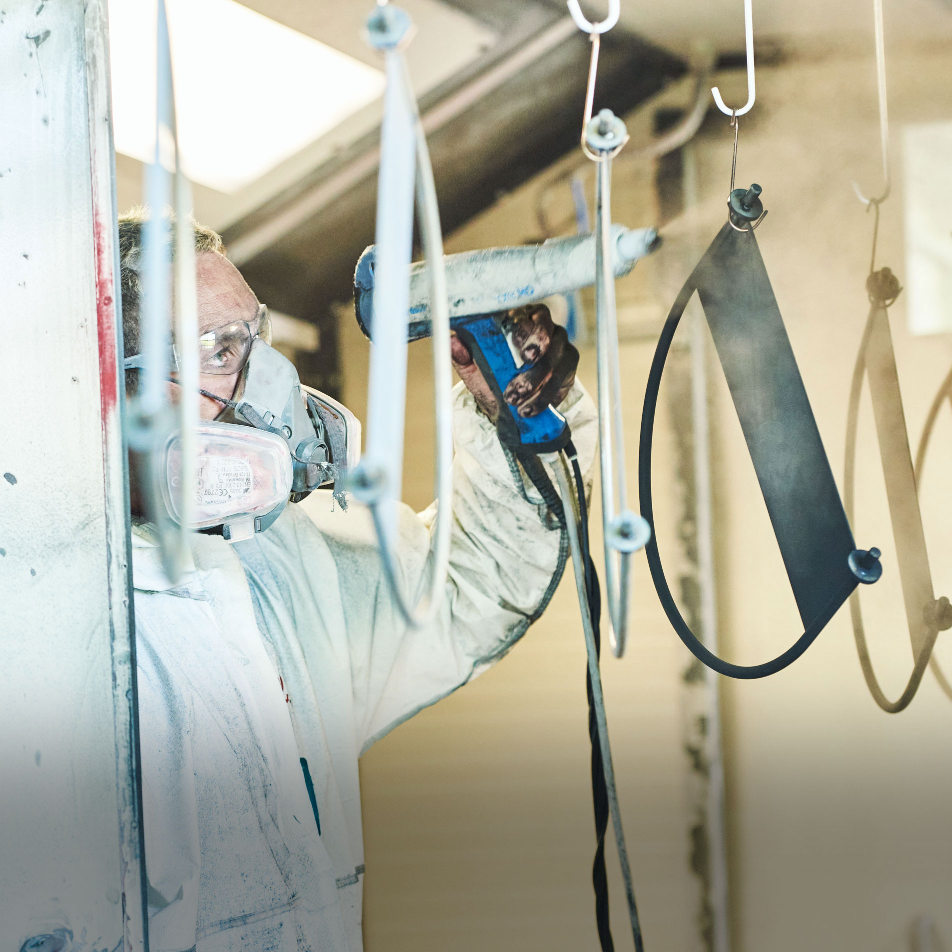 Pulverbeschichtung Ware bei der Pulverbeschichtung