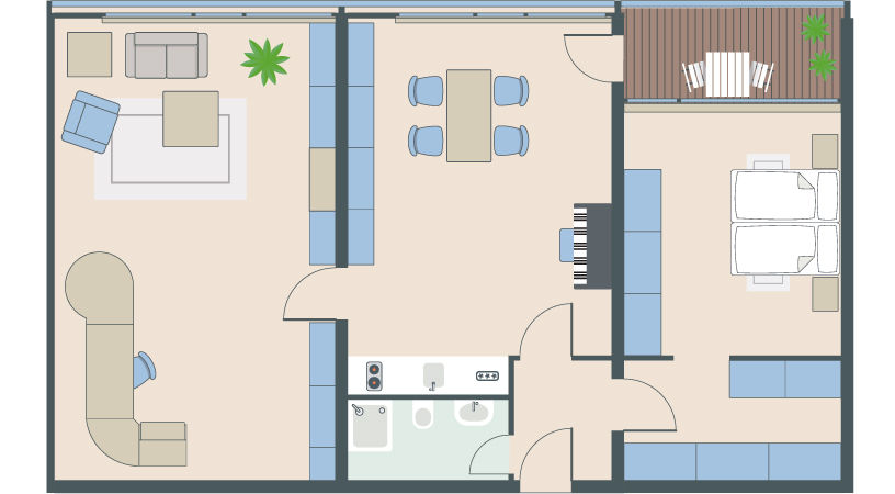 3-Zimmer-Wohnung mit 86 Quadratmetern 3-Zimmer-Wohnung mit 86 Quadratmetern