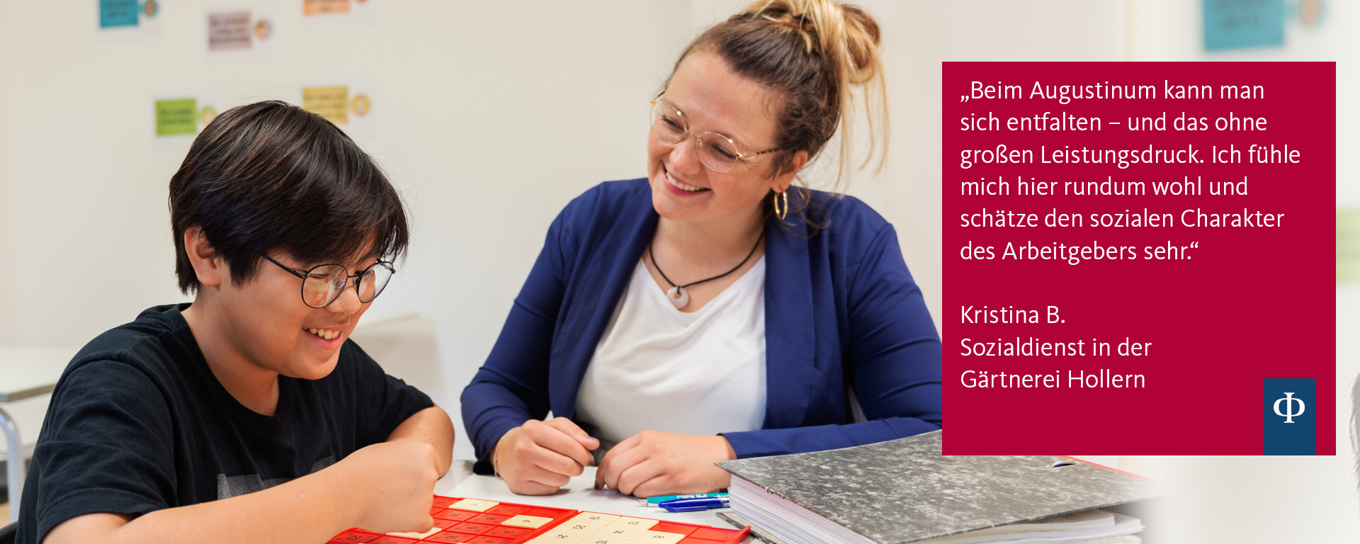Augustinum Bildung & Pflege Kristina B. "Beim Augustinum kann man sich entfalten - und das ohne großen Leistungsdruck. Ich fühle mich hier rundum wohl und schätze den sozialen Charakter des Arbeitgebers sehr."