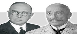 TÜ-TÜ und ZACK-ZACK Profilaufnahmen von Wilhelm Bendow und Hubert von Meyerinck in einem Schwarz-Weiß-Foto.
