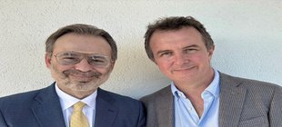 Portrait der beiden Pianisten Rossano Sportielle und Bernd Lhotzky