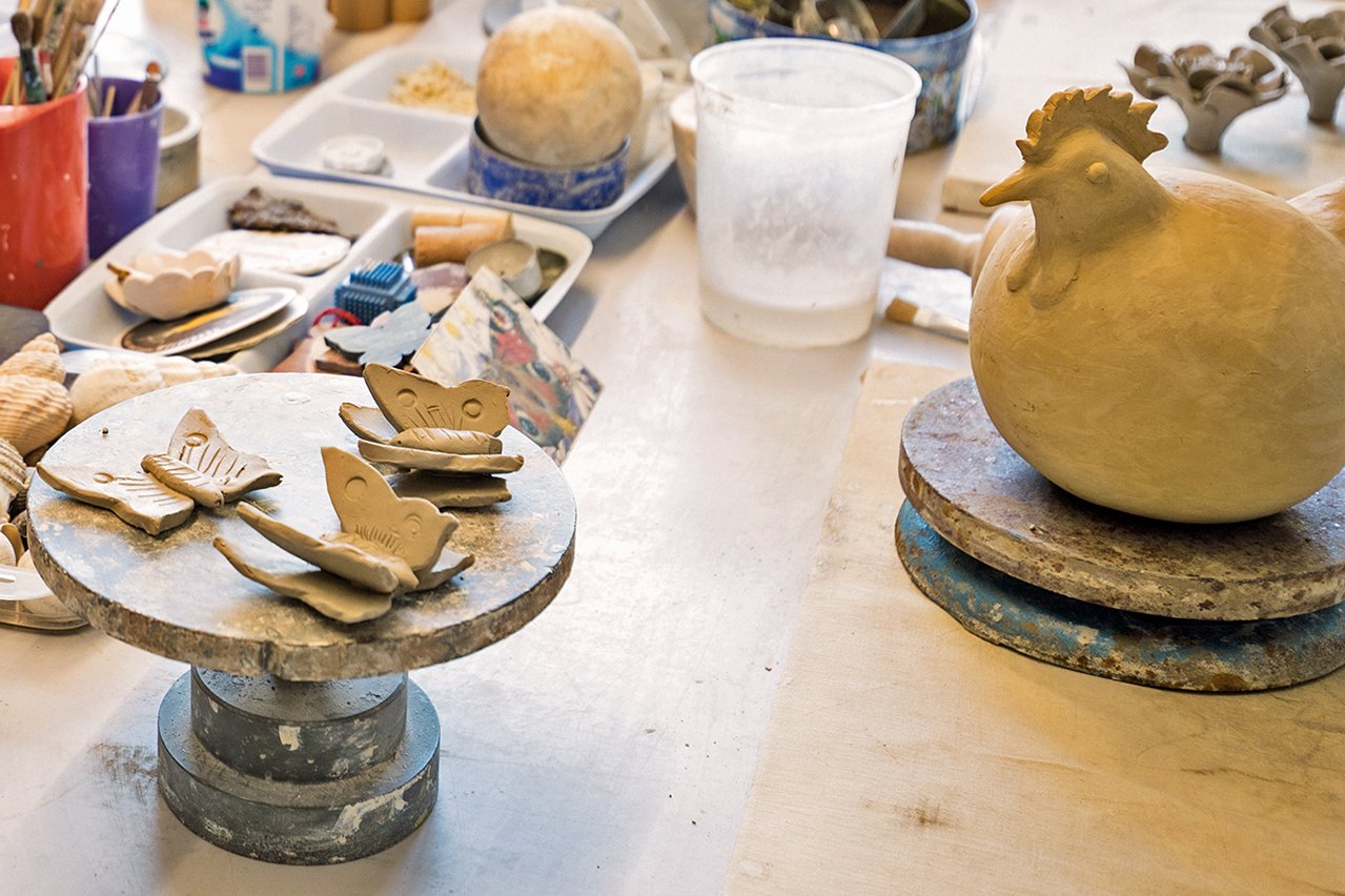 Kreativkurs getöpferte Figuren