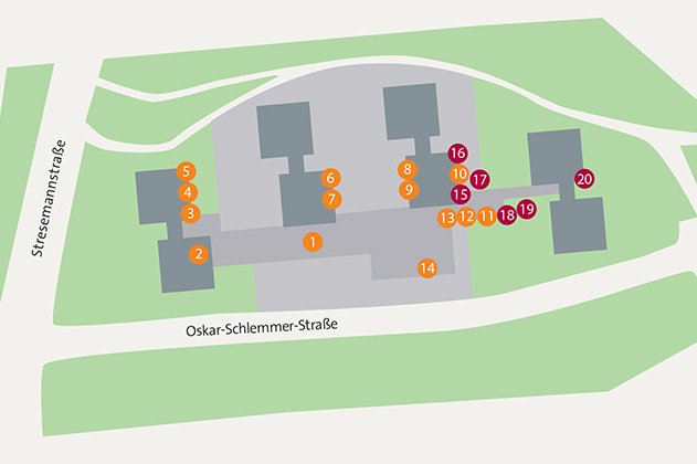 Karte Seniorenresidenz Augustinum Stuttgart-Killesberg Karte Seniorenresidenz Augustinum Stuttgart-Killesberg