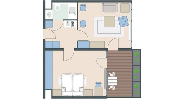 2-Zimmer-Wohnung mit 52 Quadratmetern 2-Zimmer-Wohnung mit 52 Quadratmetern