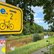 Radwegschild mit Elbe Radwegschild mit Elbe