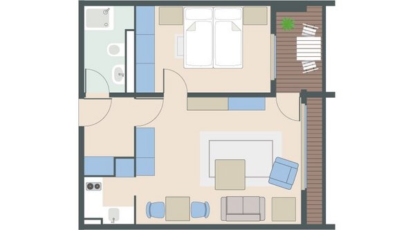 1-Zimmer-Wohnung mit 35 Quadratmetern 2-Zimmer-Wohnung mit 48 Quadratmetern 1-Zimmer-Wohnung mit 35 Quadratmetern 2-Zimmer-Wohnung mit 48 Quadratmetern