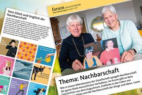 Titelbild des forum zum Thema Nachbarschaft mit zwei Bewohnerinnen der Augustinum Seniorenresidenzen