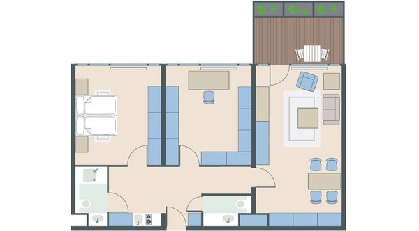3-Zimmer-Wohnung mit 88 Quadratmetern 3-Zimmer-Wohnung mit 88 Quadratmetern