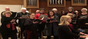 Liederabend zum Zuhören und Mitsingen Chormitglieder ChorNet singend
