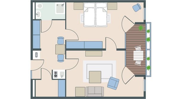 2-Zimmer-Wohnung mit 66 Quadratmetern 2-Zimmer-Wohnung mit 66 Quadratmetern