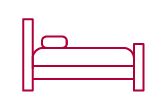 Zimmer Piktogramm eines Betts