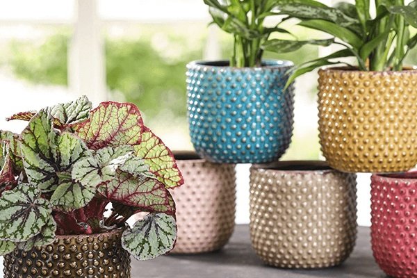 Keramikgefäße bunt Kleine Keramikgefäße in verschiedenen Farben