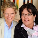 Regine Habdank und Barbara Schreiber, Interessentenberatung