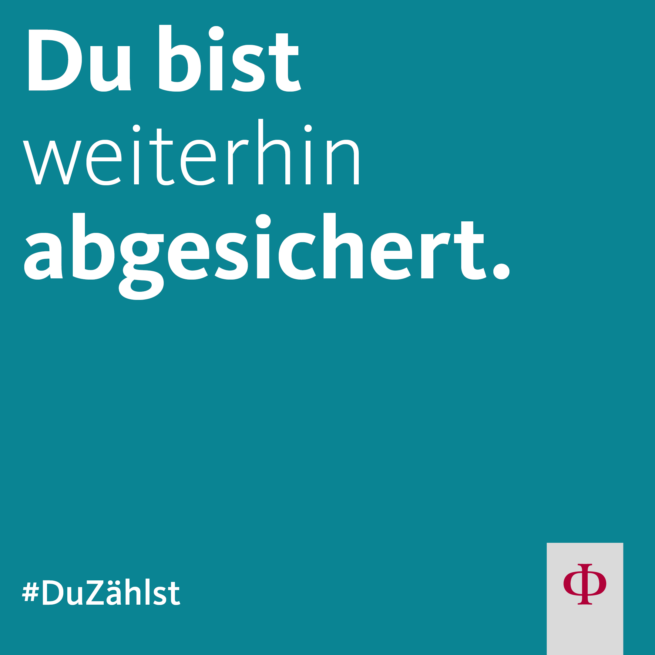 Augustinum Freiwilligendienste: Du bist weiterhin abgesichert Du ist weiterhin abgesichert. #DuZählst