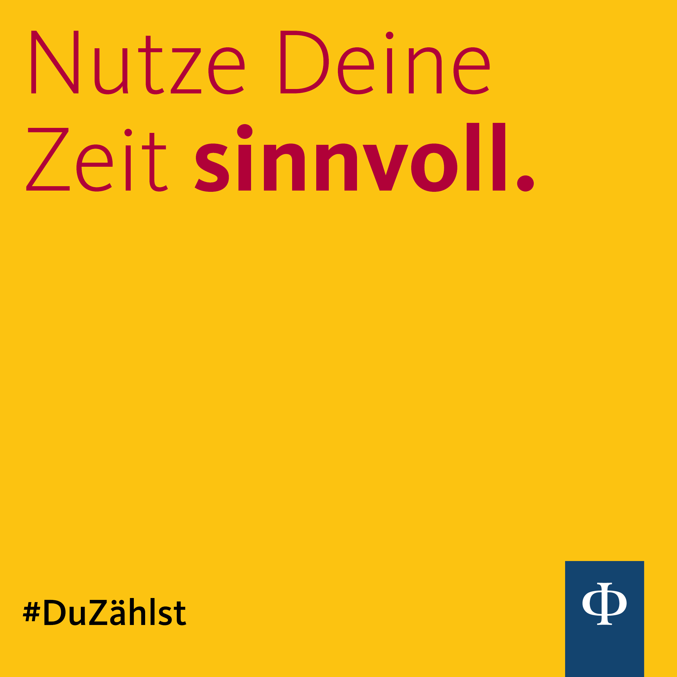 Augustinum Freiwilligendienste: Nutze Deine Zeit Nutze Deine Zeit sinnvoll. #DuZählst