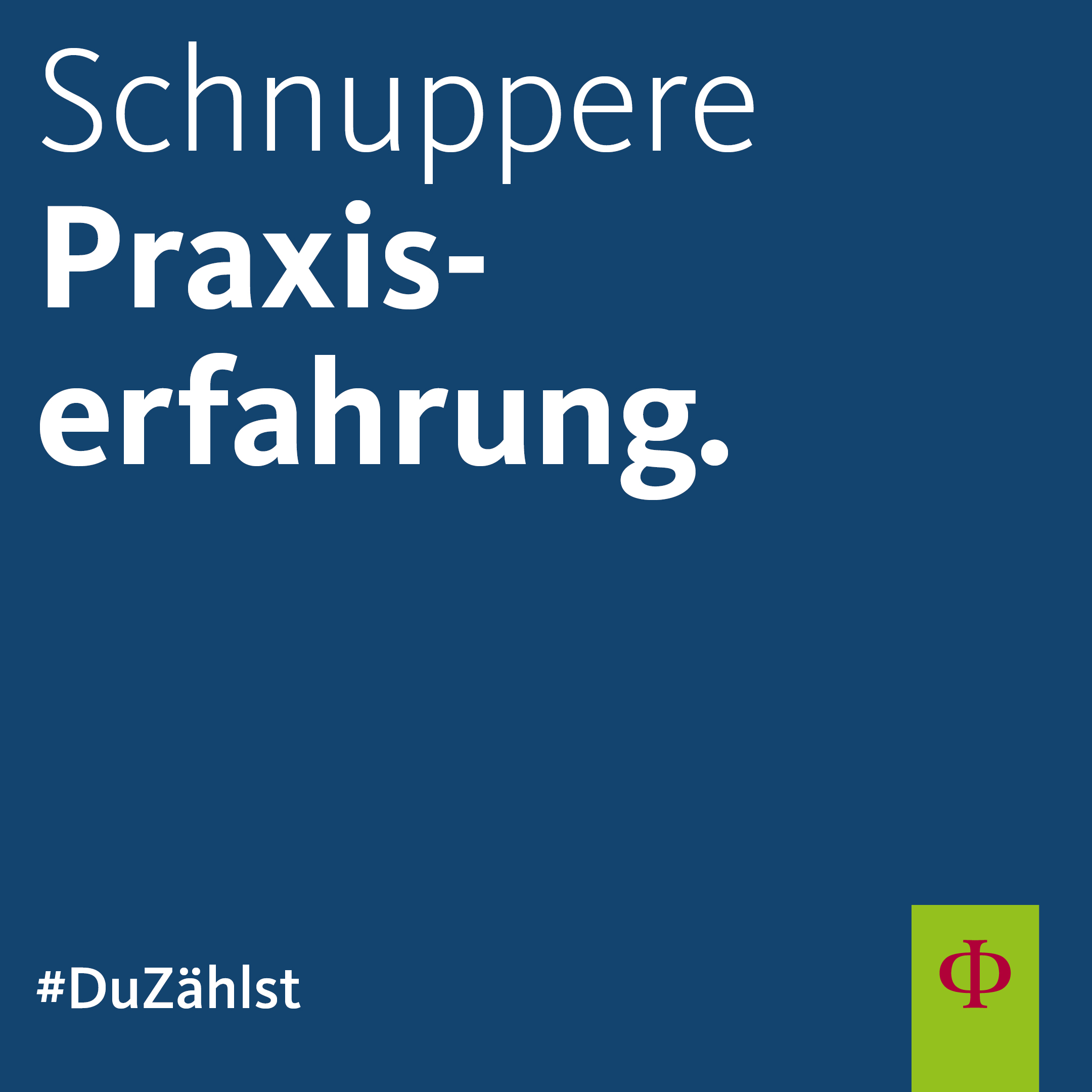 Augustinum Freiwilligendienste: Praxiserfahrung Schnuppere Praxiserfahrung. #DuZählst